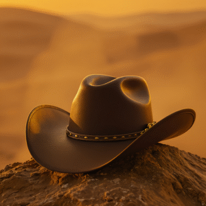 Premium Leather Western Cowboy Hat with Braided Band
