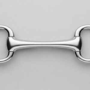 A professional Eggbutt Mullen Flow bit featuring a straight, tapered stainless steel mouthpiece and fixed eggbutt shanks.